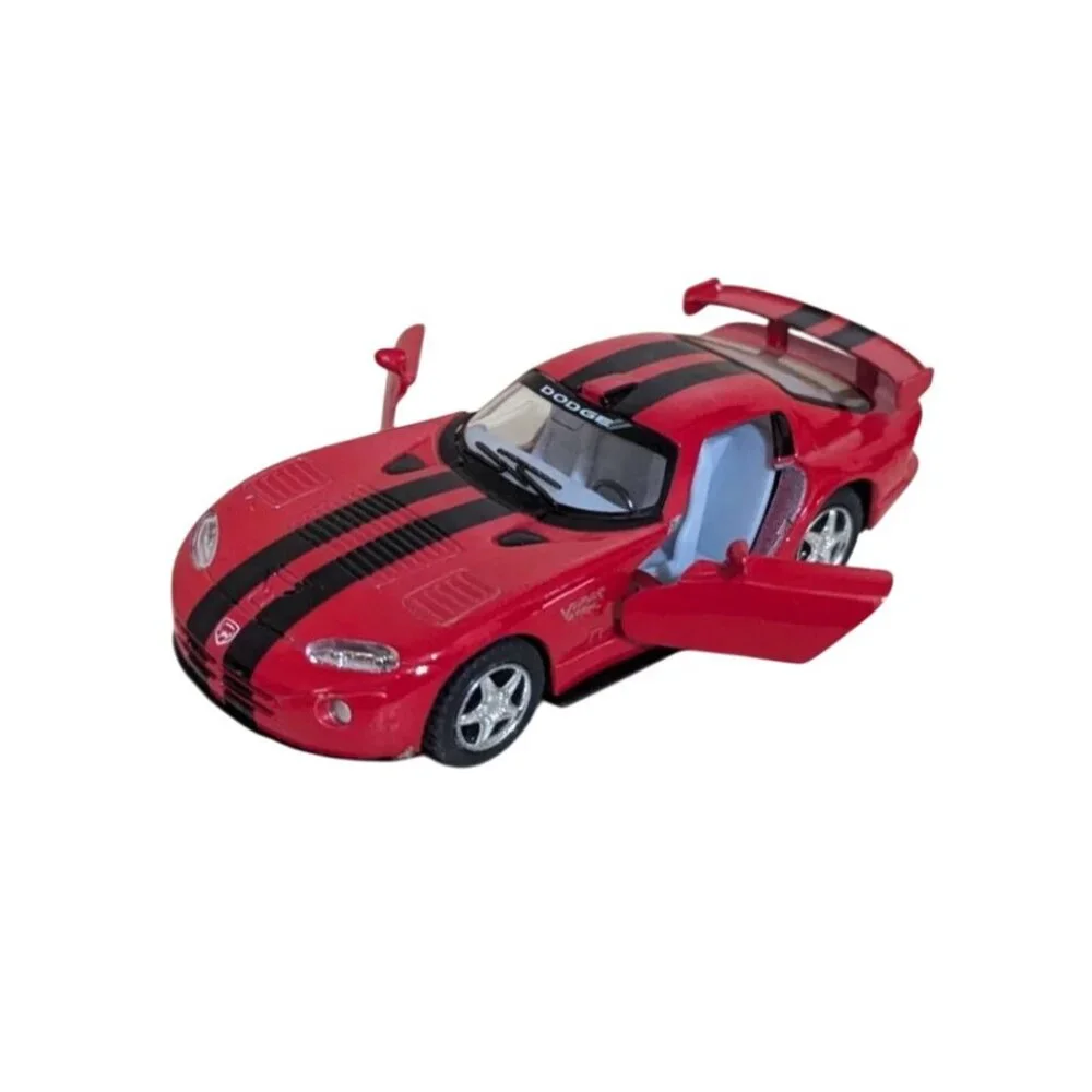 Kinsmart 5 Inch Dodge Viper GTS-R Red Hardtop Diecast Car 1:36 Pull‎ Back Action